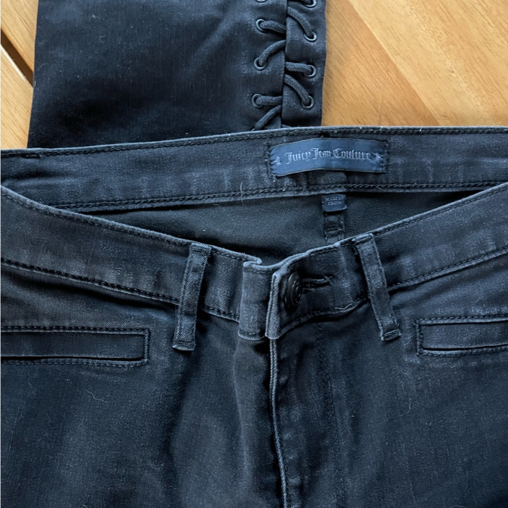 Juicy Couture Lilia Wash Skinny Jeans with Lace Up - Picture 5 of 6